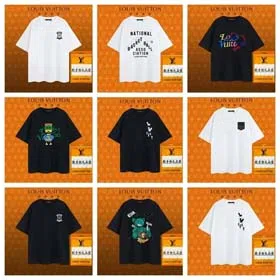 Louis Vuitton LV fashionable versatile printed casual men's T-shirt-1809
