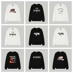 Balenciaga New Punk Letters Basic Printed Long Sleeves-2188