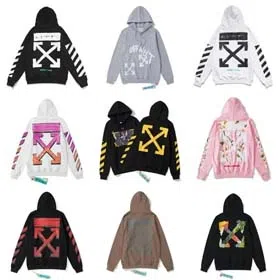 off white Yellow tape cordon couple sweatshirt-2227