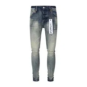 Purple New Men's Vintage Distressed Slim Skinny Jeans (34 styles)-2444
