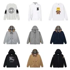 Burberry 2025 plaid patchwork unisex hooded sweatshirt-2522