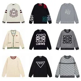 Loewe Fendi Dior Prada Fashionable couple round neck warm sweater-2557