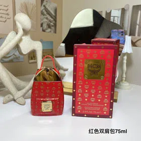 MCM red backpack women's perfume-3156