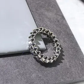Cartier silver rivet ring-3773