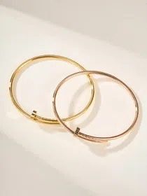 Cartier diamond-free nail thin bracelet-3974