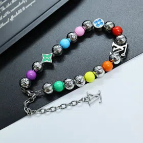 Louis Vuitton LV adjustable lobster clasp embellished letter flower bracelet-4003