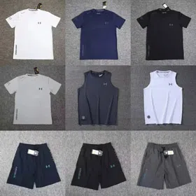 Under Armour Ice Silk Quick Dry Short Sleeve Shorts T-Shirt-2832