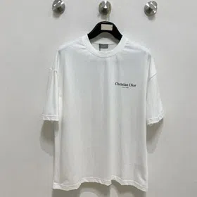 Christian Dior lettering print crew neck T-shirt-2841