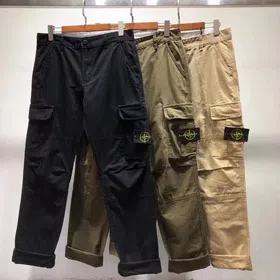 STONE ISLAND micro logo multi-pocket casual trousers overalls-2896