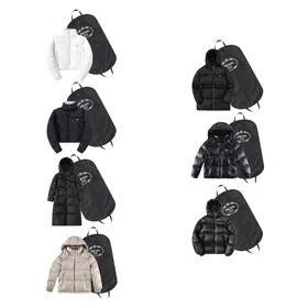 PRADA Prada Logo Badge Lapel Zipper Long Sleeve Down Jacket-4285