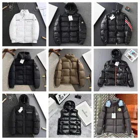 Moncler Michael letter print color block zipper long sleeve stand collar down jacket-4289