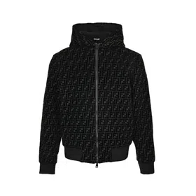 FENDI Fendi SS21 letter logo printed jersey sports jacket-4340