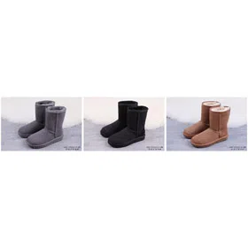 UGG Warm Sheepskin-lined Short Snow Boots -4533