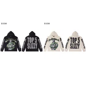 Godspeed Statue of Liberty and snake element print hoodie-4557