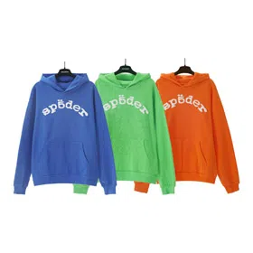 Sp5der Spiderweb Foam Print Hoodie-4592