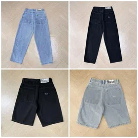Dime washed straight-leg loose-fitting jeans-5081