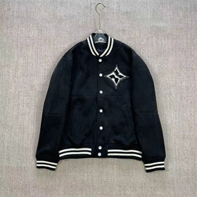 Louis Vuitton LV new crystal-embellished floral suede button-up jacket-5296