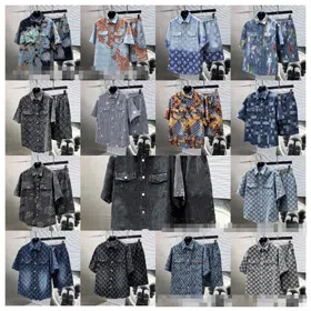 Louis Vuitton (LV) loose-fitting denim suit is stylish-5317