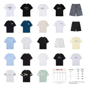 Dior new collection casual loose short-sleeved T-shirt with embroidered letter print-5318