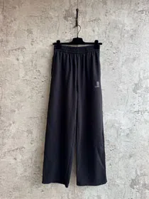 Balenciaga new collection letter embroidered casual straight-leg sweatpants-5462