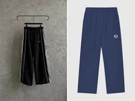 Balenciaga letter embroidered quick-drying nylon sports trousers-5464