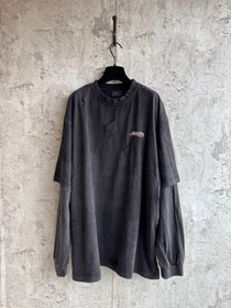 Balenciaga loose-fitting faux two-piece long-sleeved T-shirt-5466
