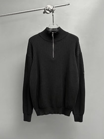 Balenciaga half-zip stand-collar knitted sweater-5472