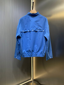 Miu Miu letter embroidered blue casual shirt jacket-5485