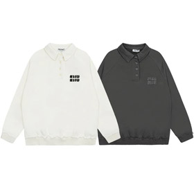 Miu Miu embroidered collar sweatshirt-5503