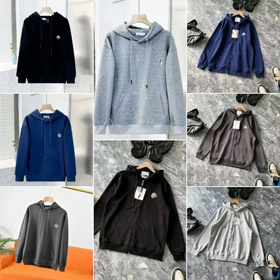 Moncler hooded zip-up long-sleeved sweatshirt-5526