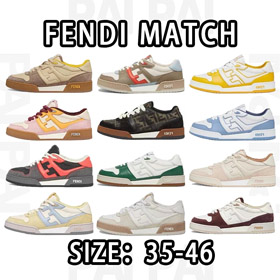 Fendi Round Toe Lace-up Low-top Fashion Sneakers-5587