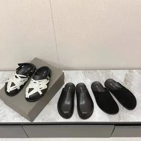 RICK OWENS/RO Megalace Closed-Toe Slippers-5597