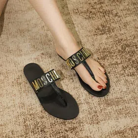 Moschino new flat thong sandals-5651