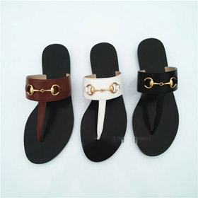 Gucci new horsebit detail flat thong sandals-5666