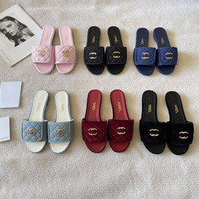 Chanel new design slip-on sandals with decorative buckle-5711