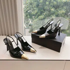 Yves Saint Laurent YSL pointed-toe slip-on slingback stiletto heels-5724