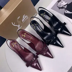 CL Lupitin new open-back pointed-toe sandals with bow detail-5730