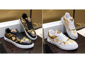 Versace printed breathable lace-up sneakers-5763