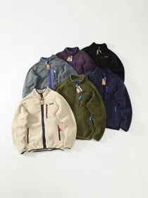 Patagonia fleece warm cardigan with stand-up collar jacket-5892