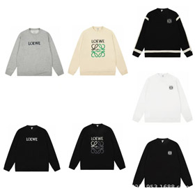 Loewe new classic logo embroidered cotton sweatshirt-5997