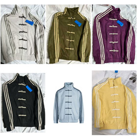 Adidas Suede Mandarin Collar Jacket with Frog Closures-6014