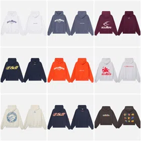 Scuffers Letter-Print Hoodie Kangaroo Pocket Pullover-6017