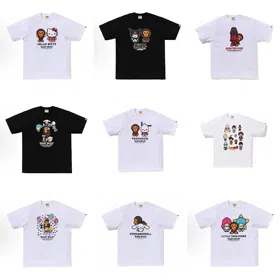 BAPE Baby Milo x My Melody Collab Cartoon-Print Short-Sleeve T-Shirt-6039