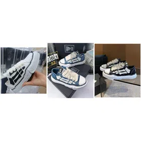 AMIRI x Yasuhiro Mihara Collaboration Bone Melt Casual Canvas Sneakers-6042