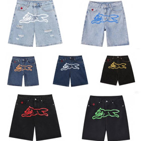 Billionaire Boys Club Flying Dog Print Denim Shorts-6046