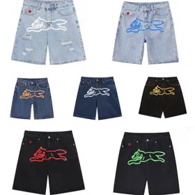 Billionaire Boys Club Flying Dog Print Denim Shorts-6046