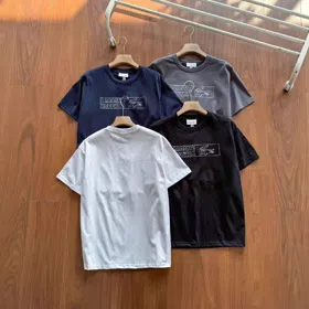Lacoste Crew-Neck Loose-Fit Casual Printed Short-Sleeve T-Shirt-6048