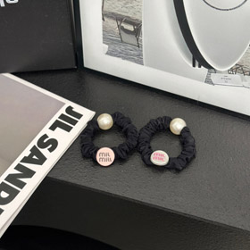 Miu Miu Pearl Scrunchie High Elasticity Hair Tie-6231