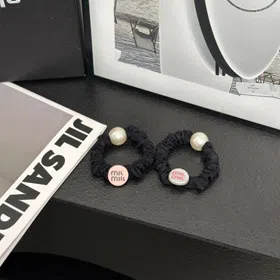 Miu Miu Pearl Scrunchie High Elasticity Hair Tie-6231