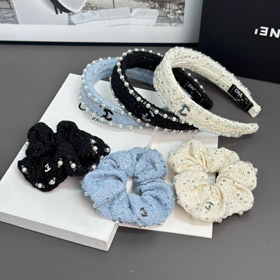 Chanel Pearl Fashion Headband Slip-on Hair Tie-6232